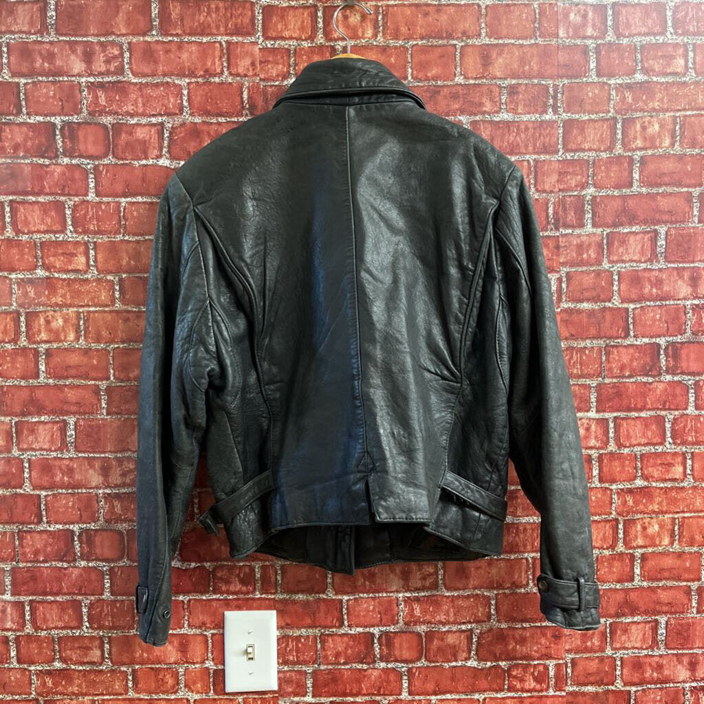 Banana Republic Vintage Bomber Leather Jacket Size 14