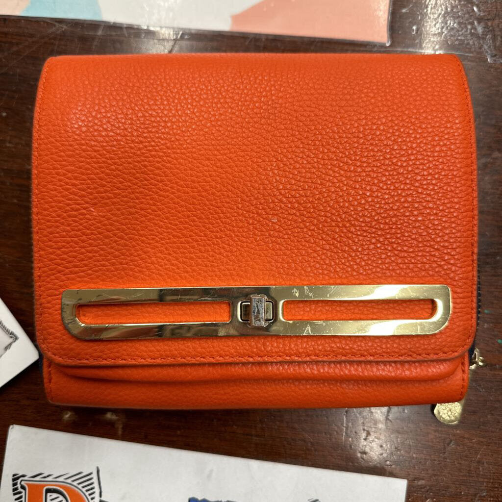 Vince Camuto Leather Mini Crossbody orange