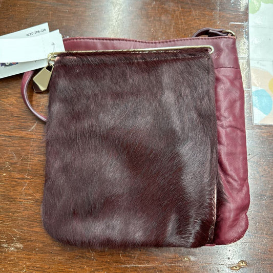 Vintage Leather Cowhide Mini Crossbody Red bag