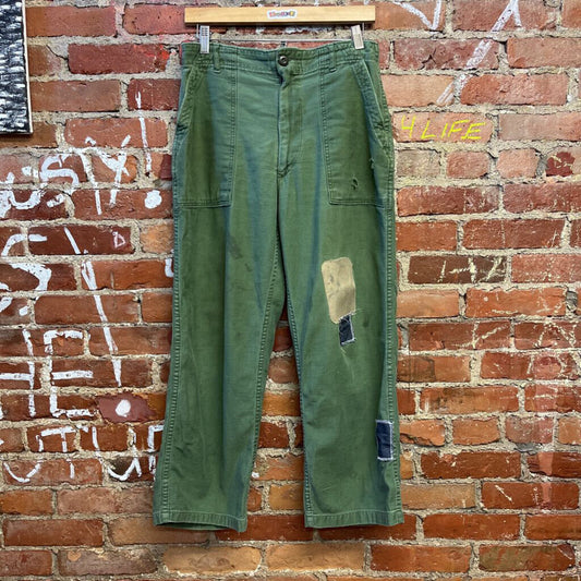 Vintage Military Patchwork Pants Size 30