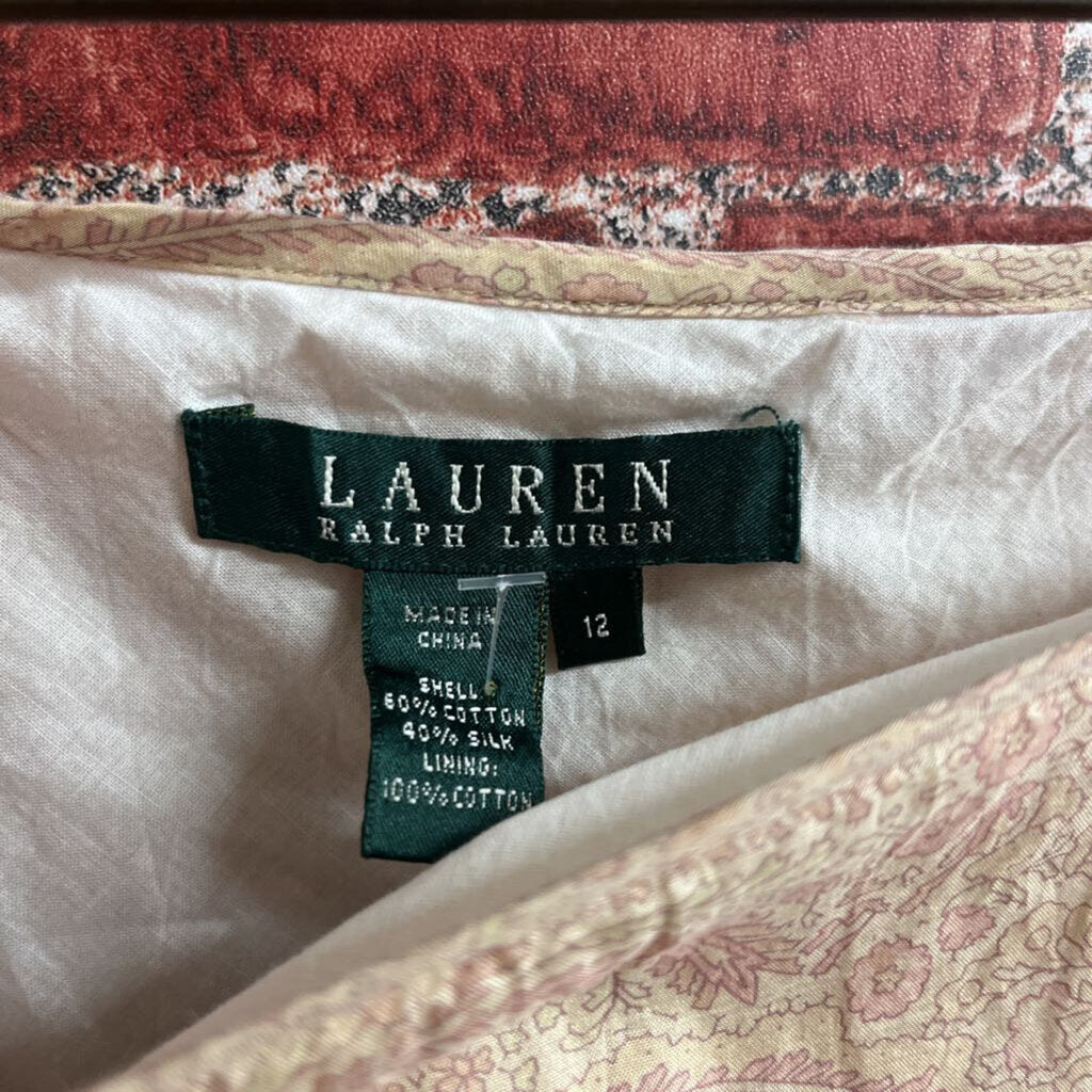 Lauren RL Silk Blend Paisley Maxi Skirt Size 12