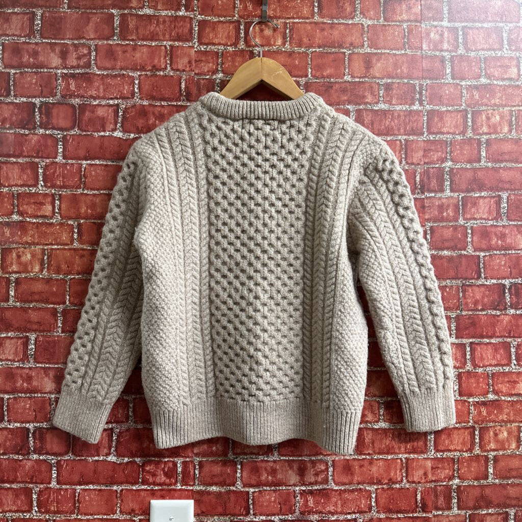 Shades of Aran Ireland Cable Knit Sweater Cream Size S