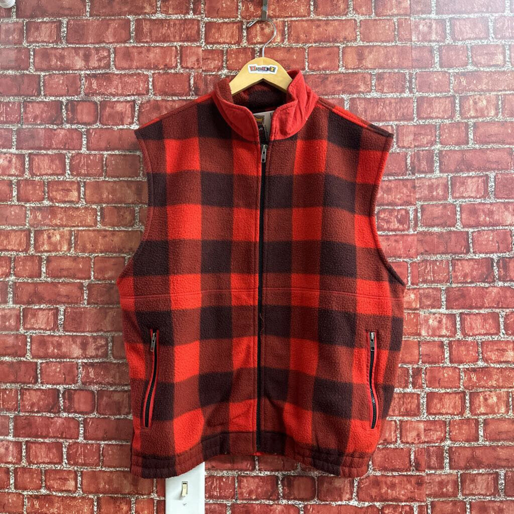 Gap Plaid Fleece vest red Size L