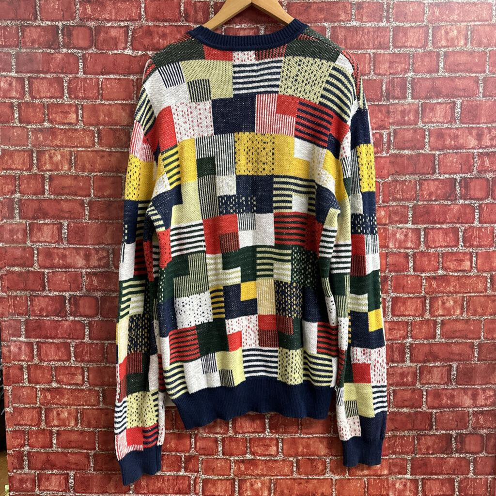 O'hanlon Patchwork Knit Sweater Multi Color Size M