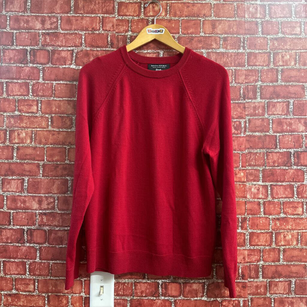 Banana Republic Merino Wool Knit Sweater Red Size M