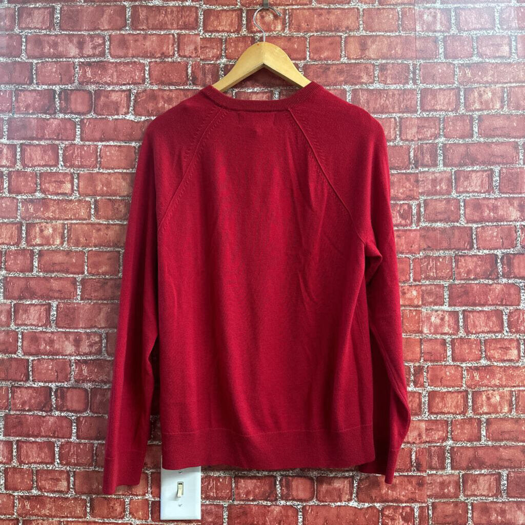 Banana Republic Merino Wool Knit Sweater Red Size M