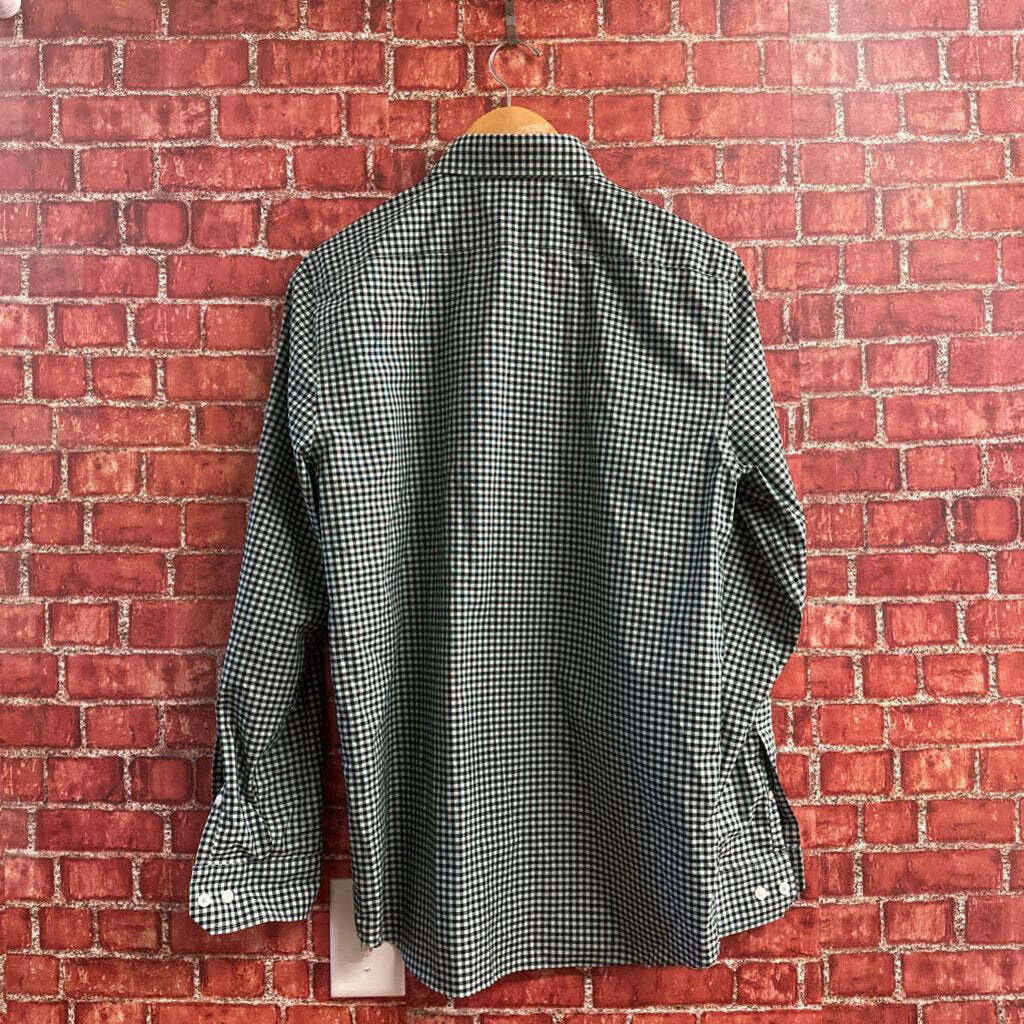 Banana Republic Plaid button Down Green Black size M