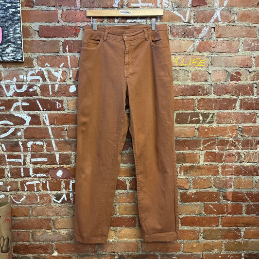 Tianello Relaxed Fit Pants Brown Size Medium