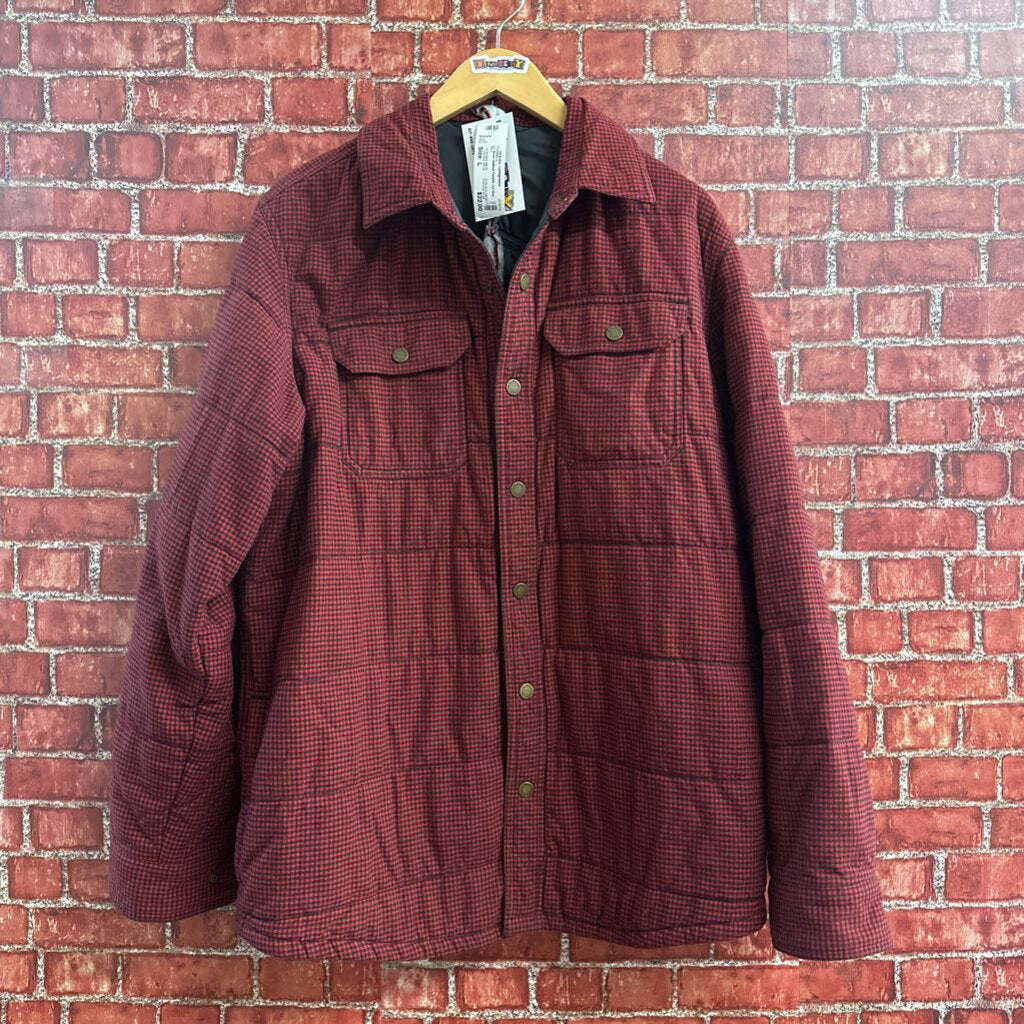 LL Bean Quilted Flannel red Size L