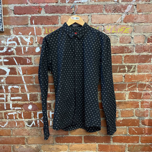 Hugo Boss Arrow Polka Dot Button Up Size Medium