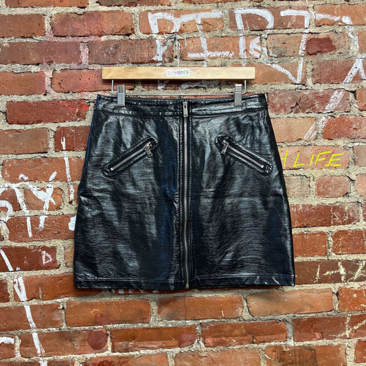 JustFab Faux Leather Mini Skirt Size Medium