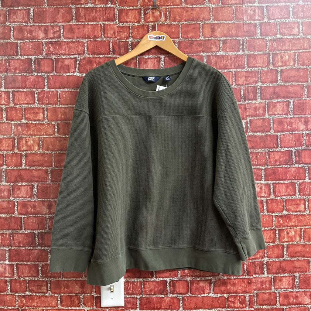 Lands End Green Thermal Shirt Size 1X