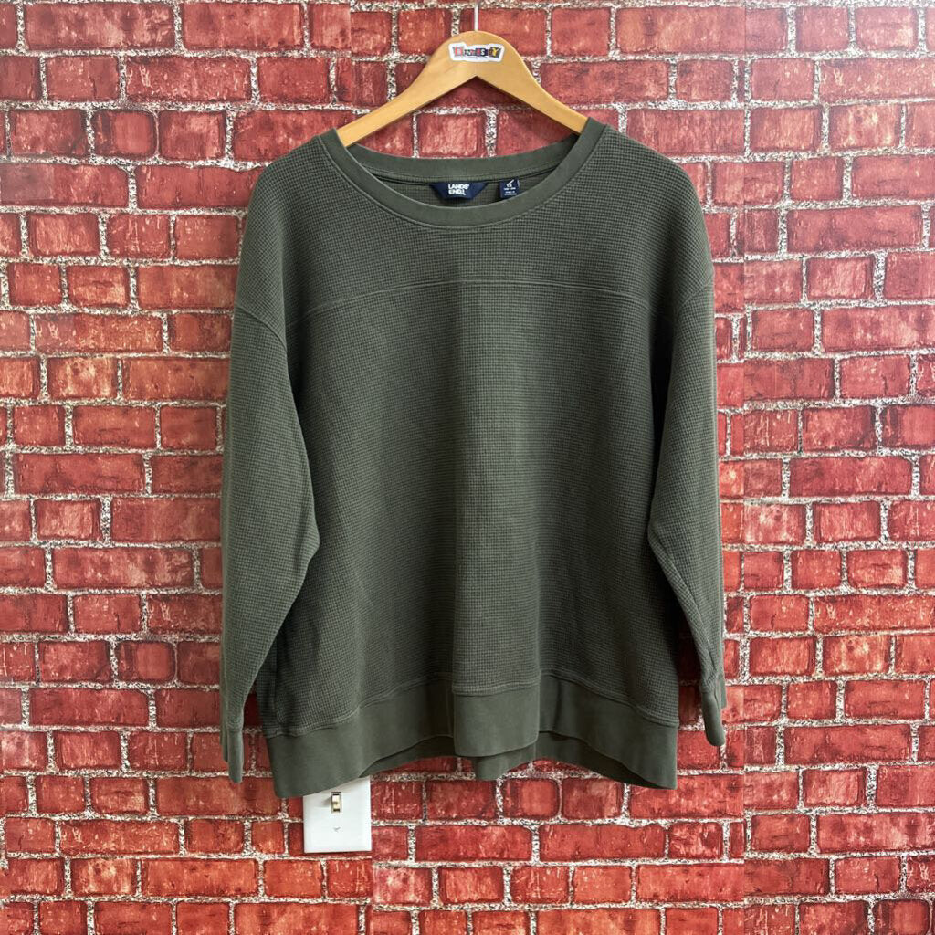 Lands End Green Thermal Shirt Size 1X