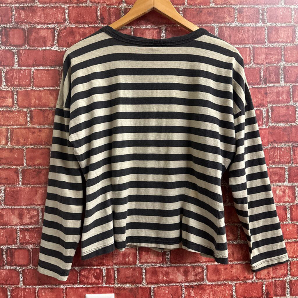 Vintage LA De Da Striped Cardigan Grey Size 2