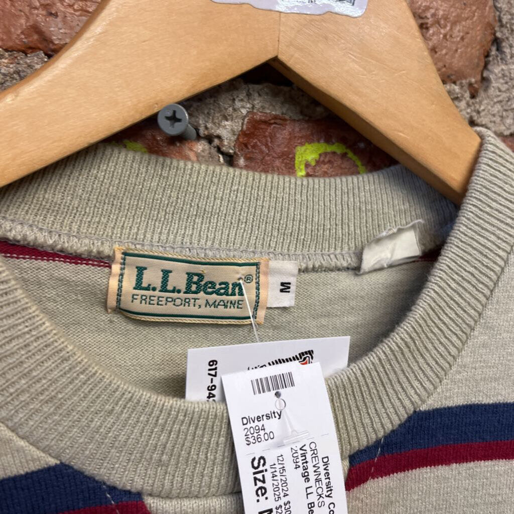 Vintage LL Bean Striped Crewneck Size Medium