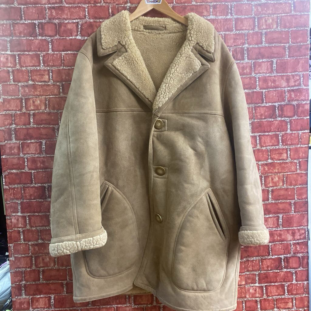 Sawyer of Napa Shearling Coat Beige Size L