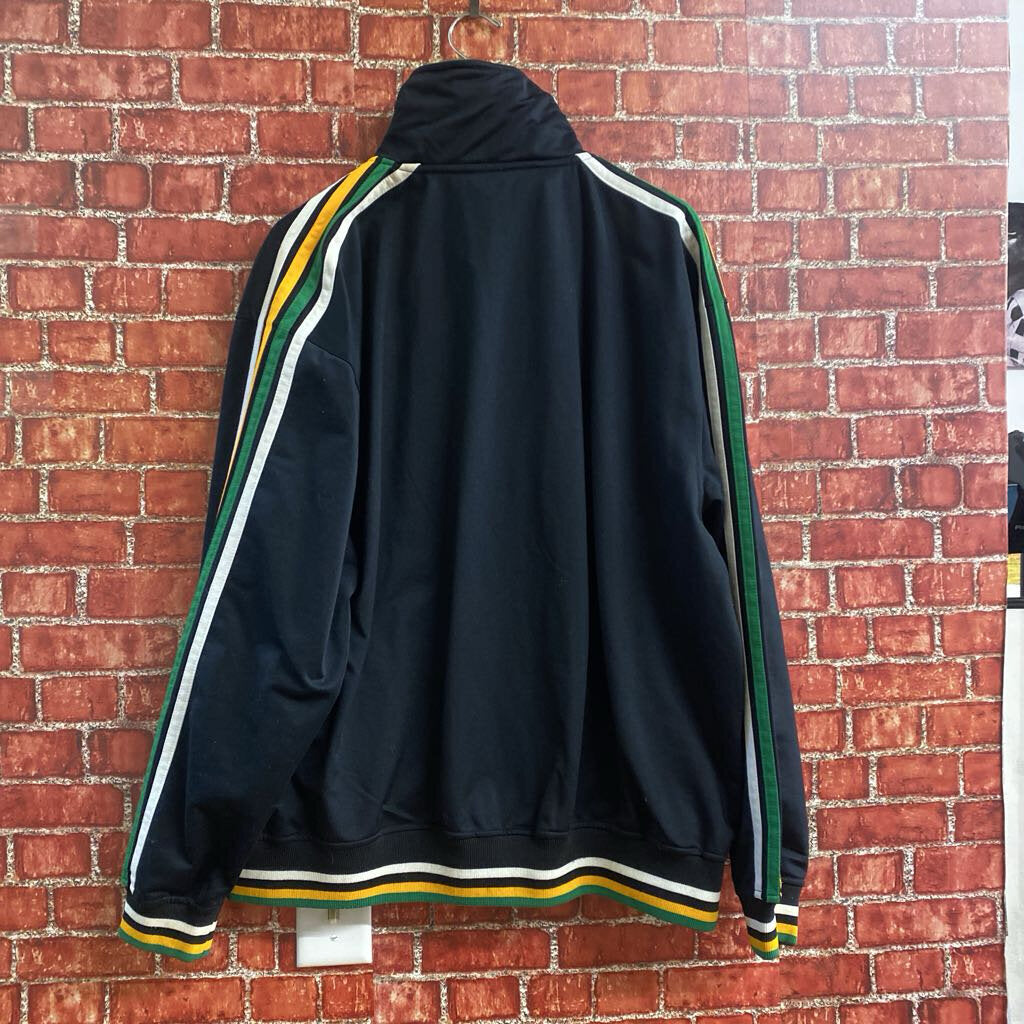 Futbol Jamacia Zip Up Jacket Black/Yellow Size XL