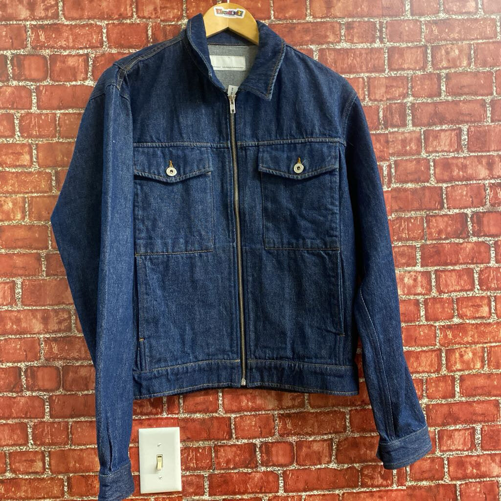 Random Identities Denim Zip Up Jacket Navy Size