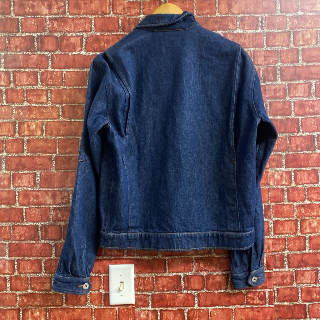 Random Identities Denim Zip Up Jacket Navy Size