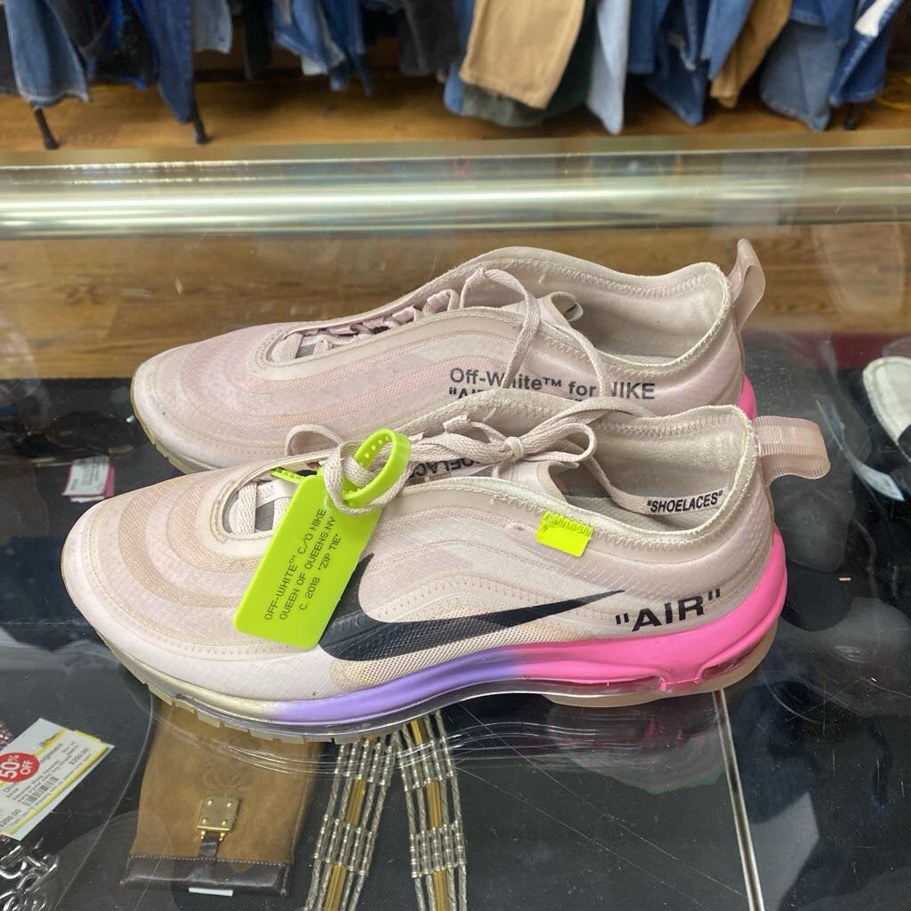 Off White Air Max 97' Sneakers Pink Size 6.5W