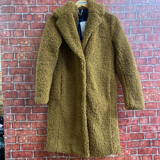 J Crew Teddy Coat Brown Size XS