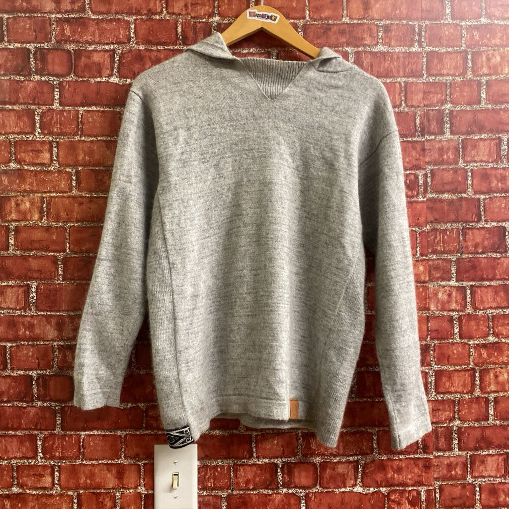 Paka Handmade Sweater Hoodie Grey Size S