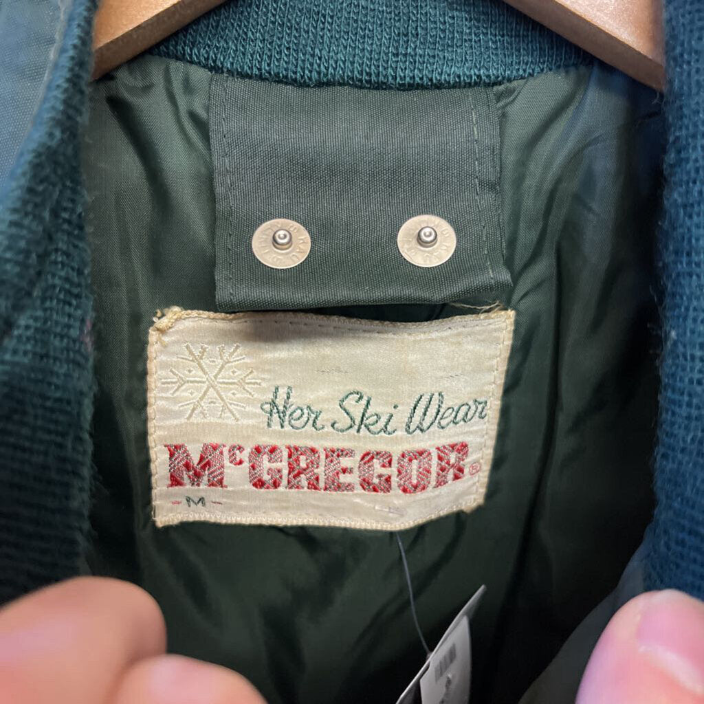 VTG McGregor Her Ski Wear Belted Coat Green Size M