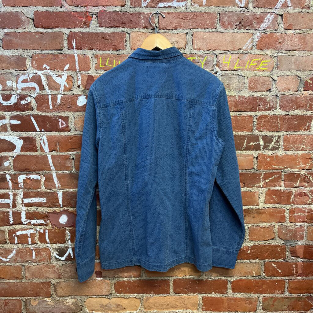 Corridor Textured Button Down Blue S