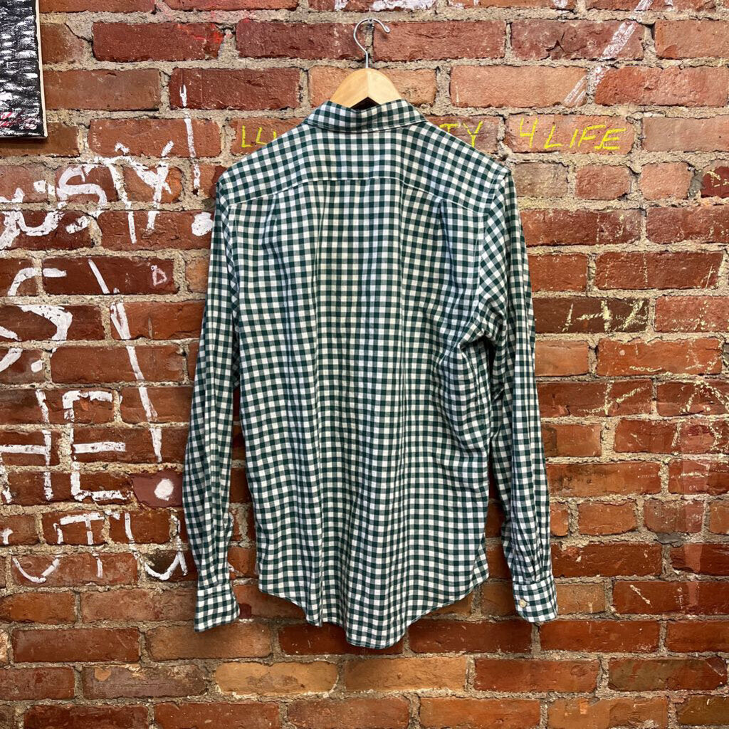 Gap Checkered Button Down Grn/Wht M