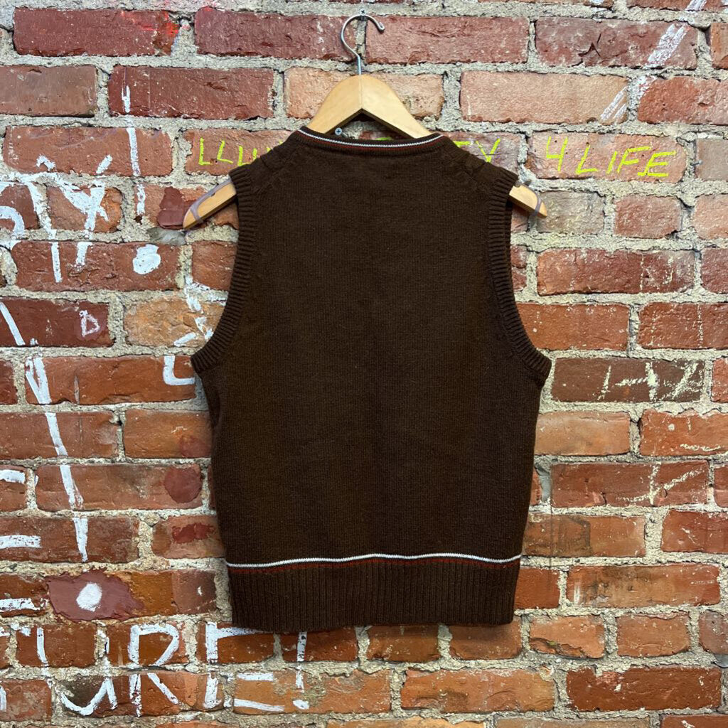 La Camicia Sweater Vest Brown S