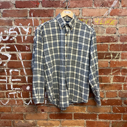 John Ashford Flannel Ble/Wht S