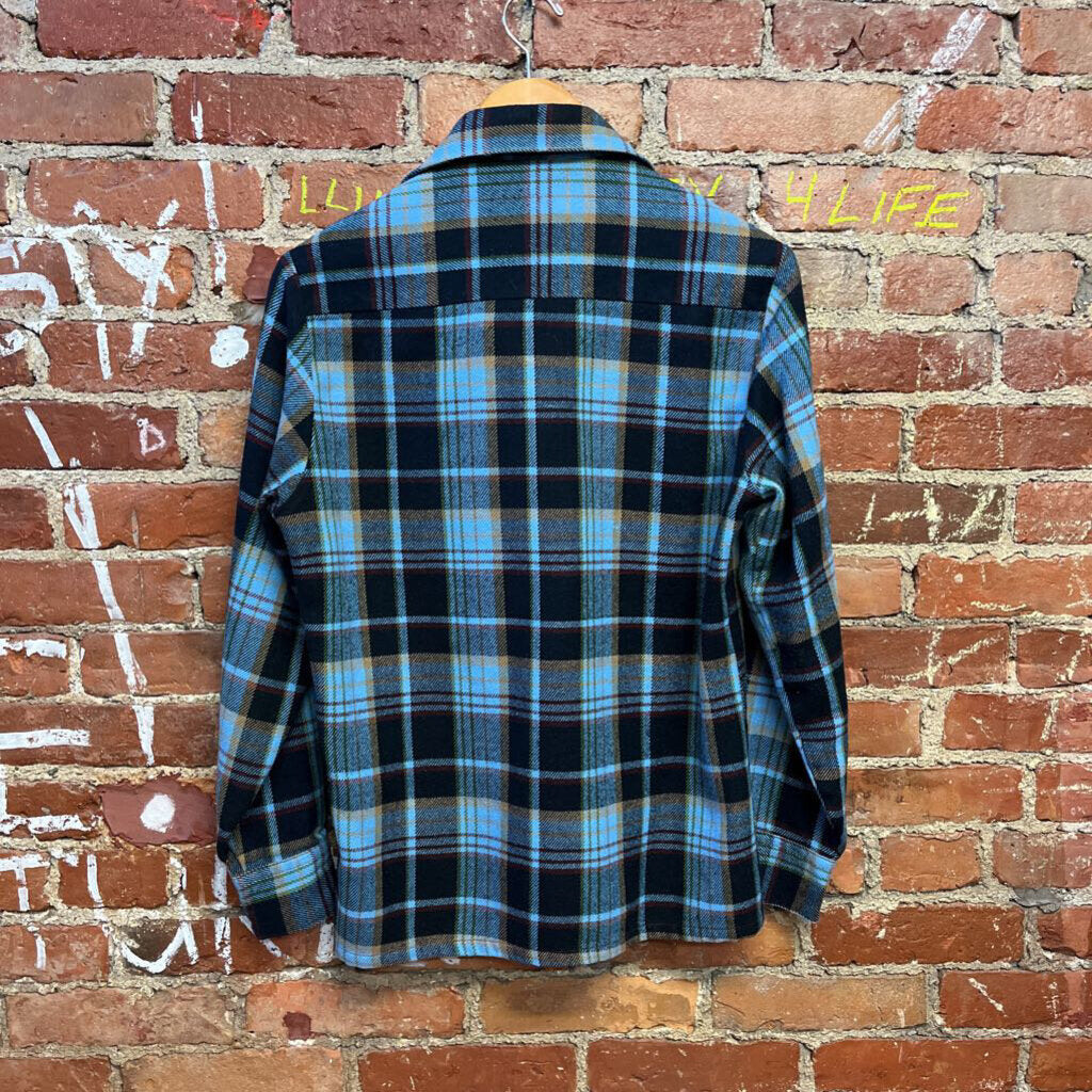 Woodland Button Down Flannel Blue S