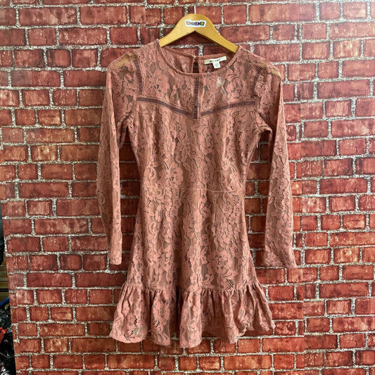 Miami Floral Lace Mini Dress LS Size XXS