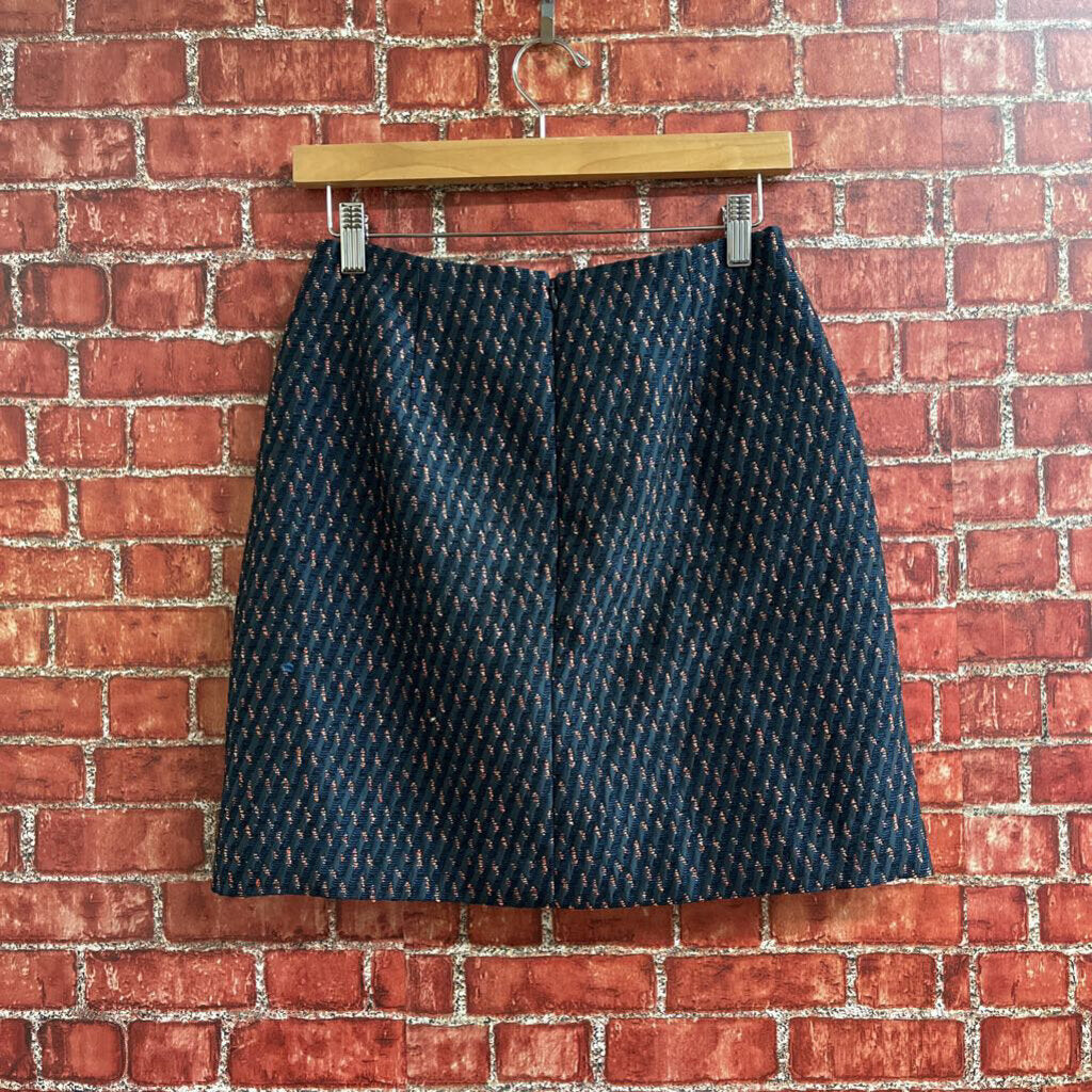 Loft Blue Striped Midi Skirt Size 2P