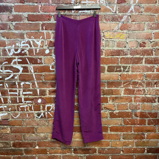 Vintage Liz Claiborne Silk Trousers Purple Size 10