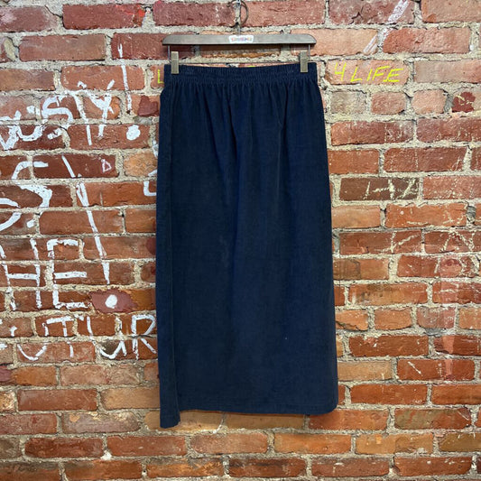 Vintage LL Bean Corduroy Maxi Skirt Blue Size M