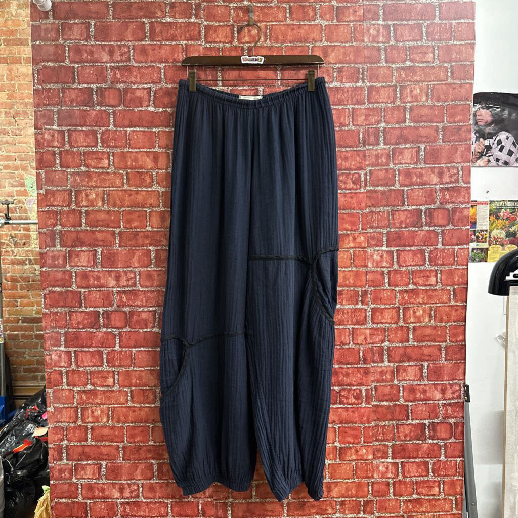 Bodie Wide Leg Balloon Pants Blue Size M