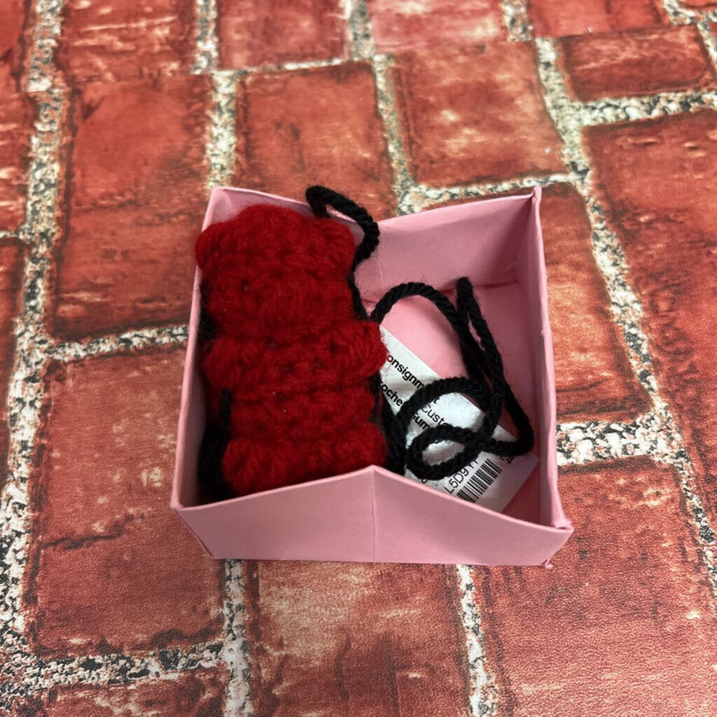 Custom Made Crochet Gummy Bear Red