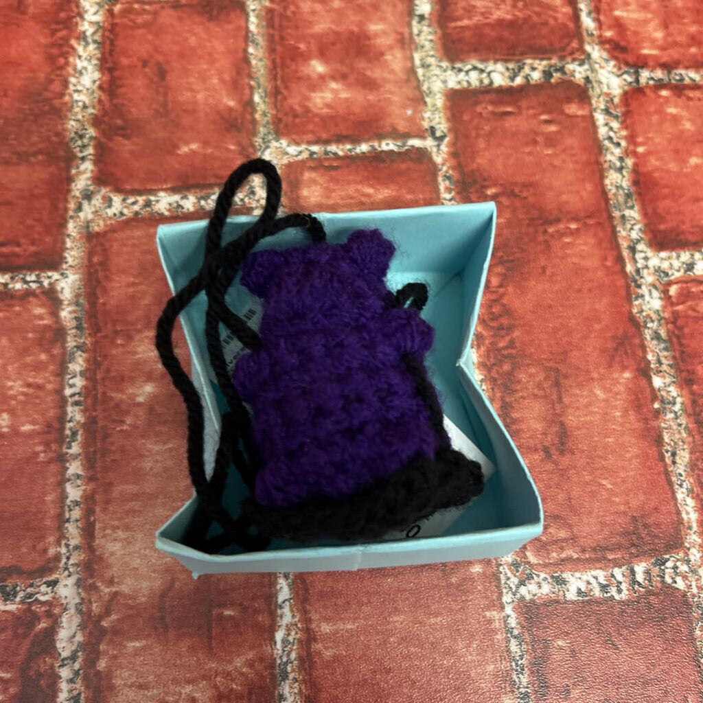 Custom Made Crochet Gummy Bear Purple