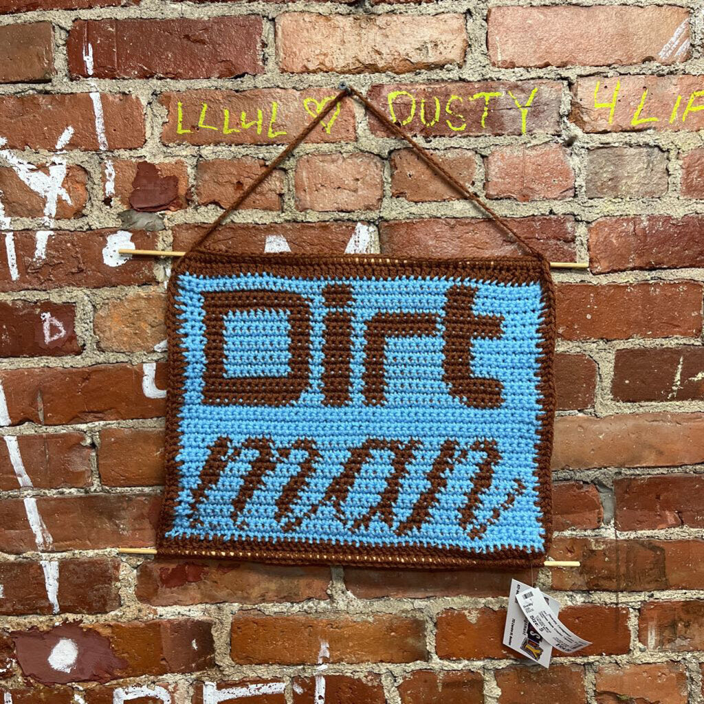 Custom Made Crochet Tapestry "Dirt Man"