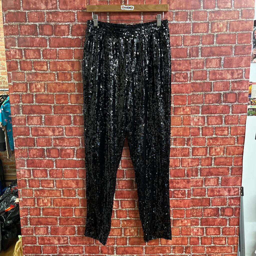 NWT Miami Sequin Pants Black Size M