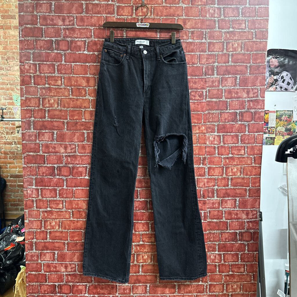 Abercrombie & Fitch 90s Relaxed Jean Black Size 0