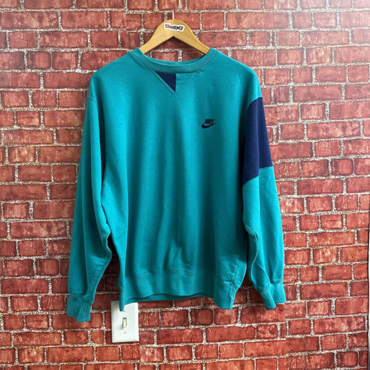 Vintage 80s Nike Colorblock Crewneck Teal Size L