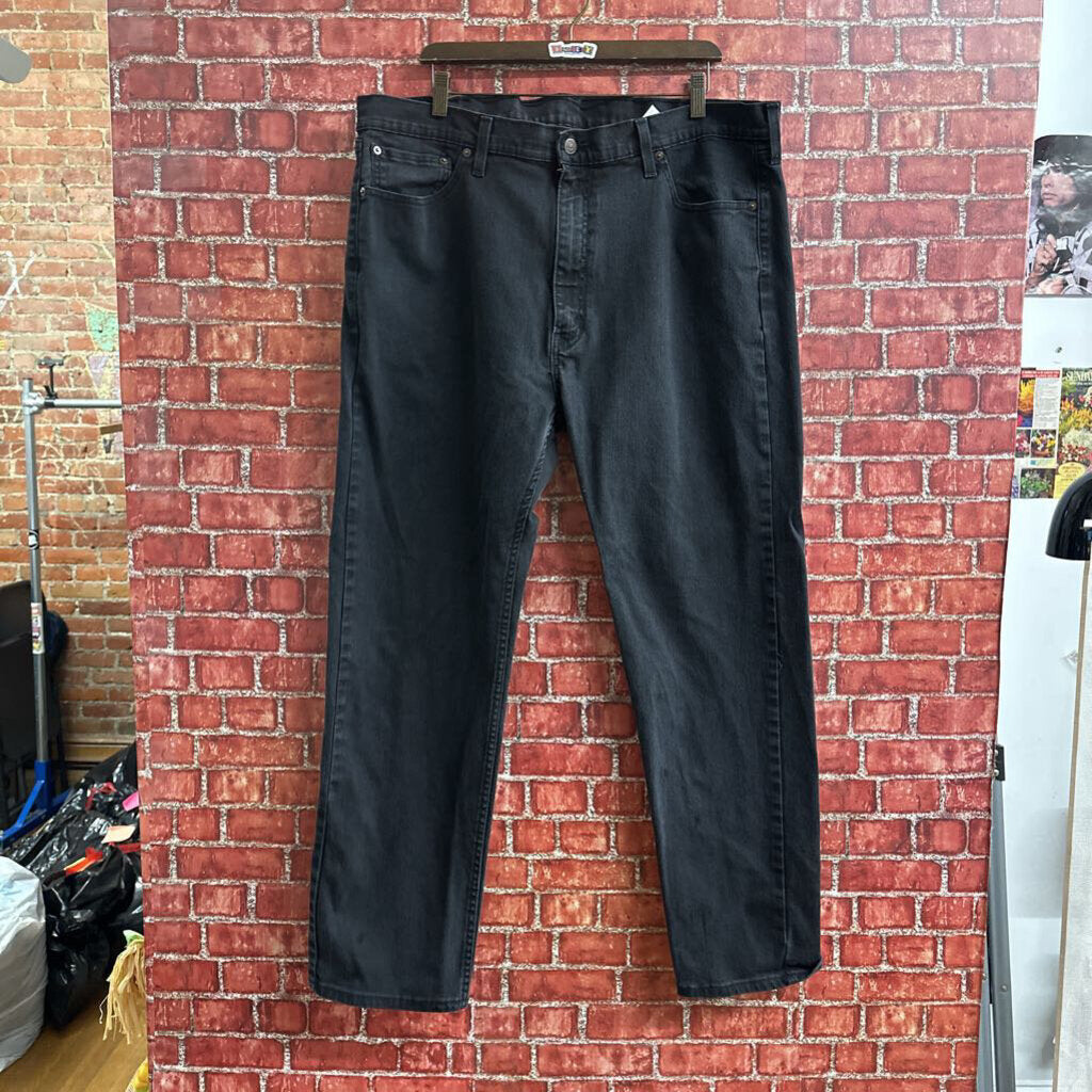 Levis 505 Black Relaxed Jeans Size 42