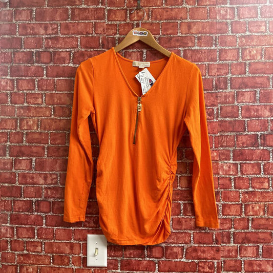 Michael Kors Front Zip Top Orange Size S