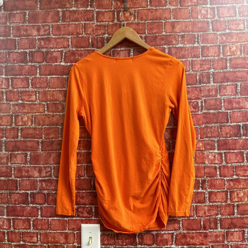 Michael Kors Front Zip Top Orange Size S