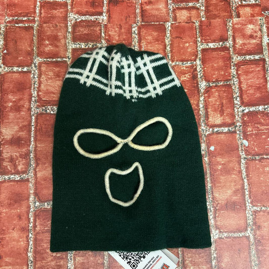 Vintage Knit Ski Mask Green