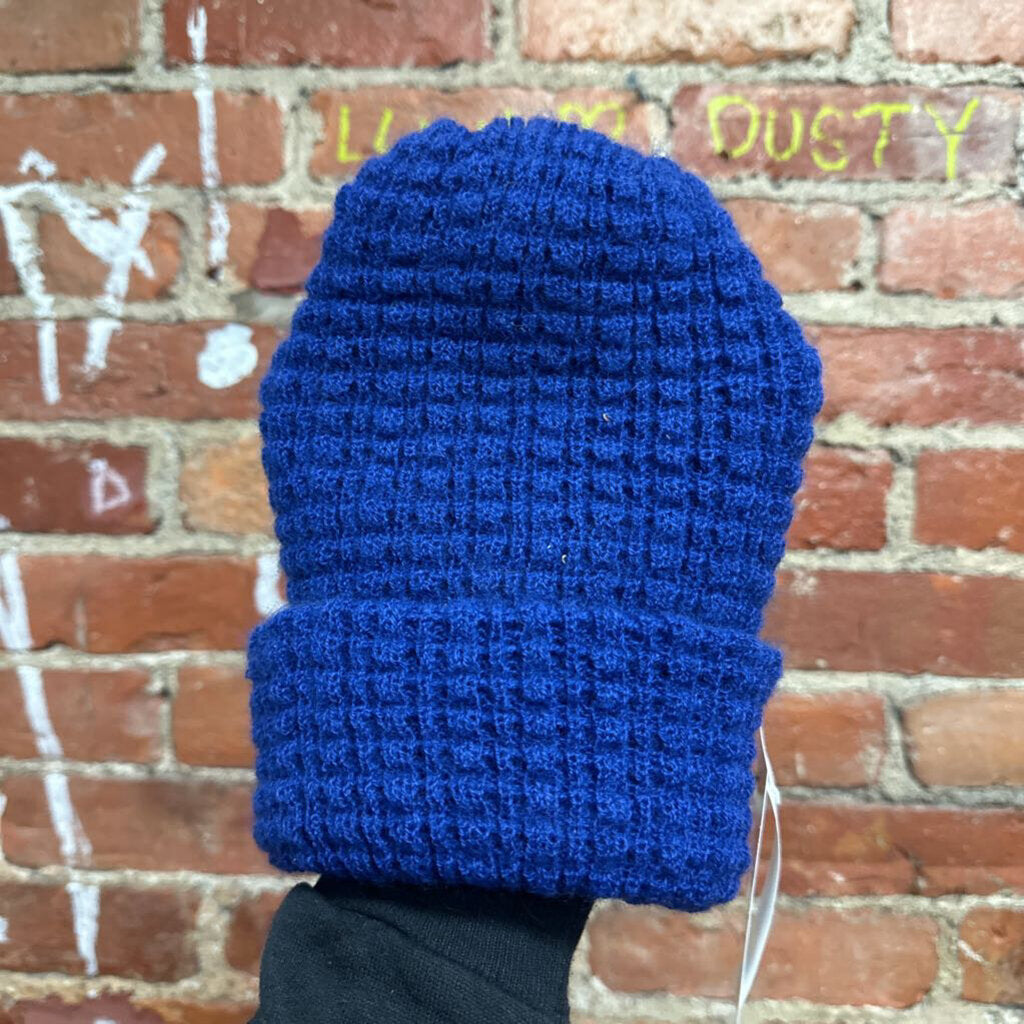 Vintage Knit Beanie Blue