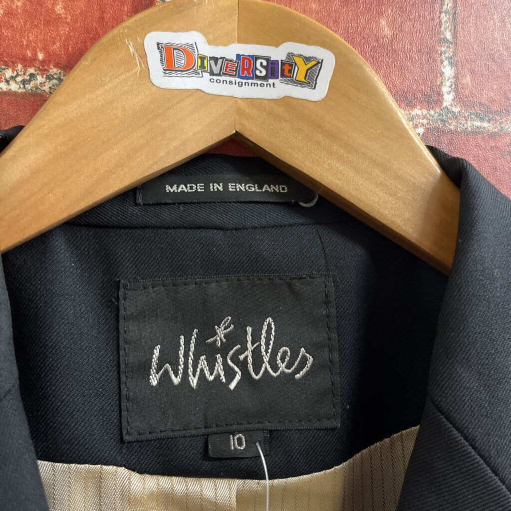 Vintage Whistles Blazer Black Size 10