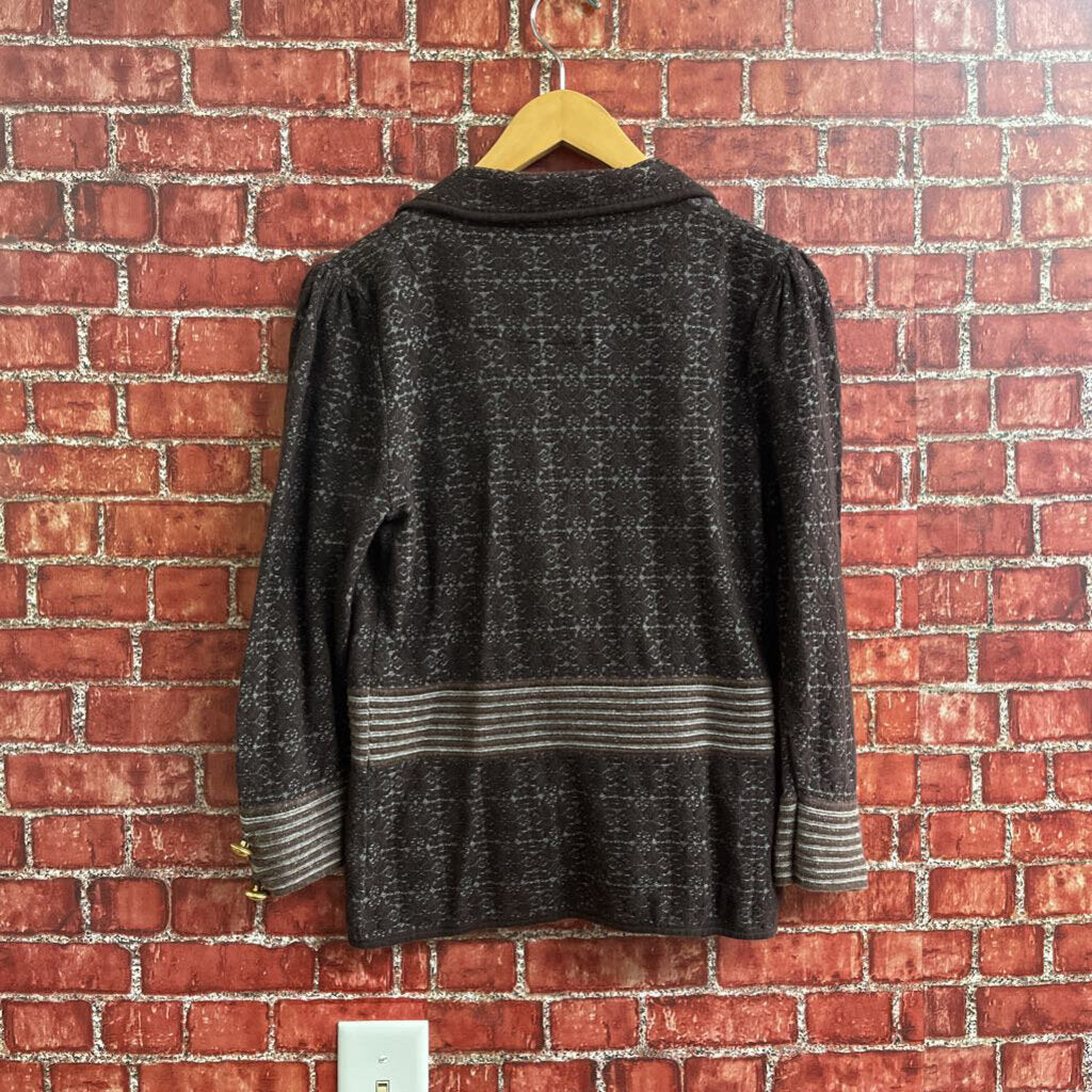 Lia Molly Knit Blazer Brown Size M